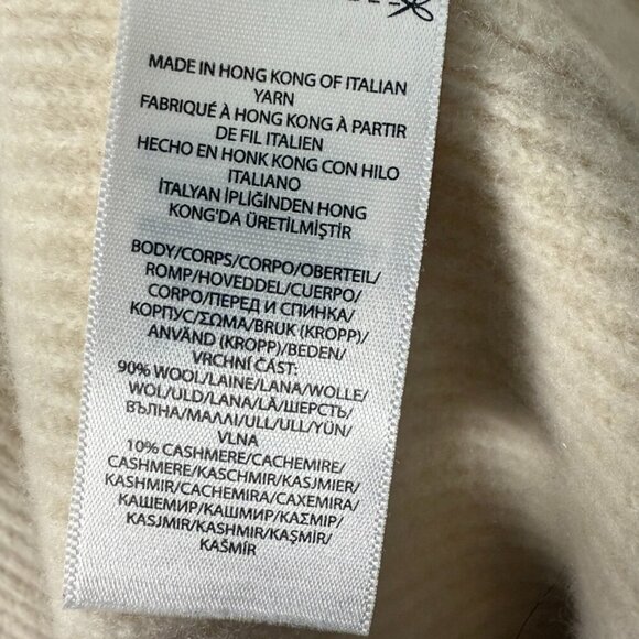 POLO RALPH LAUREN OPEN FRONT CARDIGAN - WOOL/CASHMERE BLEND Sz Large - Picture 4 of 9